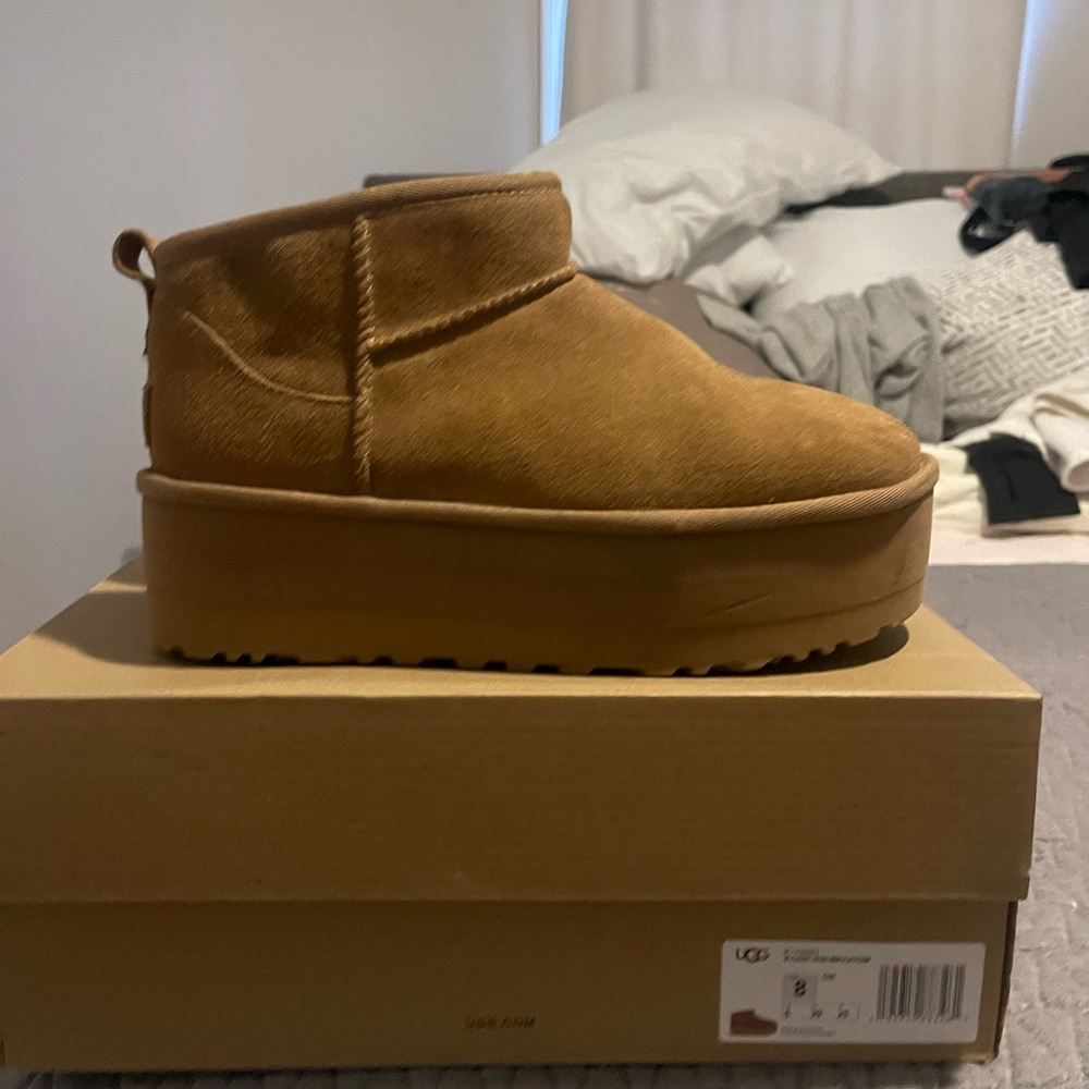 UGG Chestnut Platform Ankle Boots